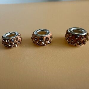 Bundle Only NWT Gold & Silver Crystal Bead Set for Women's Bracelets